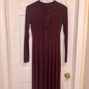 Burgundy A line dress 🍷